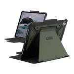 URBAN ARMOR GEAR UAG Designed for iPad Pro 13" Case (7th Gen, 2024, M4) A2926, A2925, A3007 Adjustable Multi-Angle Viewing Stand Auto Sleep/Wake Folio Cover w/Pencil Holder, Metropolis SE Olive