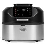 Salter EK4549 AeroGrill Air Fryer – 5-in-1 Multicooker & Health Grill (Air-Fry/Roast/Bake/Dehydrate/Grill), Includes Temperature Probe & Cooking Chart, 5.2L Family Size Basket, Touch Display, 1750W