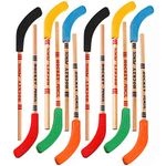 CAVLA 12 Pcs Hockey Pencils, Multicolor Hockey Stick Pencils with Rubber Blade Eraser, for Kids Hockey Sports Themed Party, Educational Party Favors, Team Birthday Parties and School Prizes