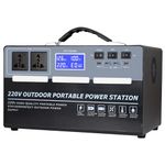 GigaWatts FBM-1000C 1000W Portable Power Station 960Wh Lithium-ion Battery Solar Generator for Outdoor Camping and Home Back Up