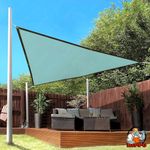 HIPPO Shade Sail 12FTX12FTX12FT 150 GSM Sun Shade 85% UV Block for Canopy Cover, Outdoor Patio, Garden, Pergola, Balcony Tent (Cool-Blue, Customized, Pack of 1)