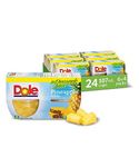 Dole Fruit Bowls Tropical Gold Golden Pineapple in Fruit Juice, Healthy School Snacks, 107ml, 24 Cups