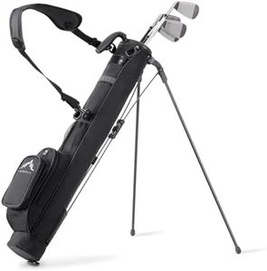 UNIHIMAL Golf Lightweight Stand Carry Bag– Easy to Carry and Durable Pitch n Putt Golf Bag for The Driving Range, Par 3 and Executive Courses–31.5 inches Tall, Black