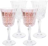 BELLAFORTE Shatterproof Tritan Plastic Wine Glasses, Set of 4, 10oz - Myrtle Beach Wine Glasses Set- Unbreakable Wine Goblets for Indoor and Outdoor Use - BPA Free - Dishwasher Safe - Clear