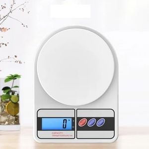 VISBY INDIA Digital Kitchen Food Weighing Scale, 10Kg x 1g Capacity, LCD Display, with 2 Batteries, for Healthy Living, Home Baking, Cooking, Fitness & Balanced Diet, White