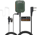 Baofeng Military Grade Volume Adjustable Speaker Mic with 3.5mm Receiver/Listen Only Surveillance Acoustic Tube Earpiece for Baofeng AR-152 UV-5R Motorola TYT Radio Accessories