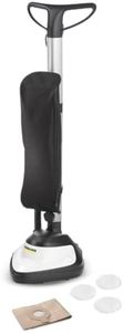 Kärcher Aspiro Cireuse FP 303, Aspiration Pour le Lustrage des Sols Durs, Vitesse de Rotation : 1 000 tr/min, Puissance : 600 W, Largeur de Nettoyage : 29 cm, Avec Pads de Lustrage et Sac Filtrant
