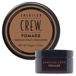 American Crew Men's Hair Pomade, Like Hair Gel with Medium Hold & High Shine, 3 Oz/ 85g (Pack of 1)