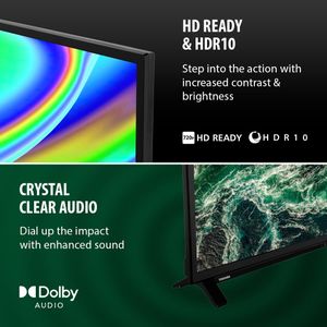 Toshiba 24" HD Ready Smart TV – VIDAA, HDR, Freeview Play, Alexa