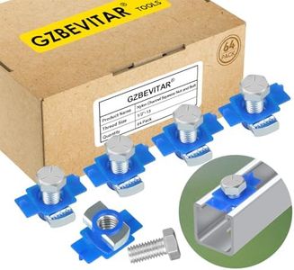 GZBEVITAR 1/2"-13 Nylon Channel Squeeze Nut and Bolt, Strut Channel Cone Nuts, Easy Positioning for American Channel Support Systems, Perfect for Solar Panels Mounting (64)