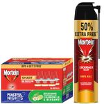 Mortein Insta5 Mosquito Repellent Liquid Refill - 45ml x 6 (Buy 4 Get 2 Free) & Mortein Cockroach Killer Spray, Crawling Insect Killer Spray, 625 ml|Deep-Reach Nozzle | 100% Kill Guarantee