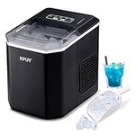 KPUY Ice Maker Machine Countertop Ice Machine for Home, Self-Cleaning Ice Maker, 9 Cubes Ready in 6-13 Mins, 12KGs in 24Hrs Portable Ice Cube Maker Machine for Home/Kitchen/Office/Bar