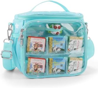 Taladad Carrying Case Compatible with Little Tikes Story Dream Machine Books Starter Set,Portable Storage Bag with Handle and Shoulder Strap for Storytime,Little Golden Book (Light blue)