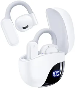 AI Translation Earbuds Real Time 164 Languages 80H Playtime Translator Ear Buds Audifonos Traductores Inglés Español Wireless Earphones Bluetooth Headphones for Travel Business Meeting Learning White