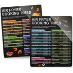 2 Pack Air Fryer Cooking Time Chart Magnetic Cheat Sheet UK Air Fryer Temperature Conversion Chart Air Fryer Accessories Magnetic Cheat Sheet Air Fryer Cook Times Celcius for Cooking Frying