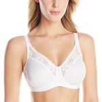 Wonderbra Womens Firm-support Seamless Cup Underwire Bra, White, 38DD US