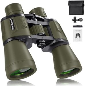20x50 Hunting Binoculars for Adults with Low Light Night Vision - 28mm Large Eyepiece Professional Waterproof Binoculars for Bird Watching Hiking Concert Travel with BAK4 Prism FMC Lens, Green