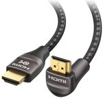 Cable Matters 48Gbps Ultra HD 8K Right Angle HDMI Cable 6.6 ft (270 Degree HDMI Cable) with 8K @120Hz, 4K @240Hz and HDR Support in Black