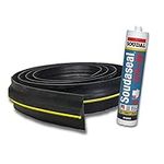 Garage Door Rubber Draught Seal Threshold Waterproof Excluder (2.5m) - Free Sealant Provided