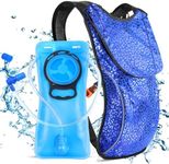 Hydration Pack with 2L Hydration Bladder Lightweight Festival Water Backpack-Rave Hydration Backpack for Hiking, Running, Biking, Festival Gear (Dazzling-Blue)