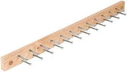 Spectrum Diversified Wooden Storage Wood 24-Peg Belt, Scarf & Jewelry, Wall-Mounted Tie Rack & Closet Organizer, Natural