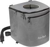 Deluxe Recycles Collapsible Trash Can for Boating and Camping | Large, Durable, and Portable with Inner Bin - 8 Gallons (Grey)