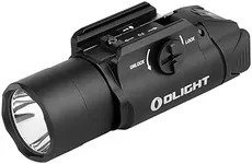 OLIGHT PL Turbo Weaponlight, 800-Lumen 515 Meters Long-Range Tactical Flashlight, 66,300 High Candela Compact Rail-Mounted Light with Strobe Function and Rail Locating Keys, Fits Picatinny and GL Rail