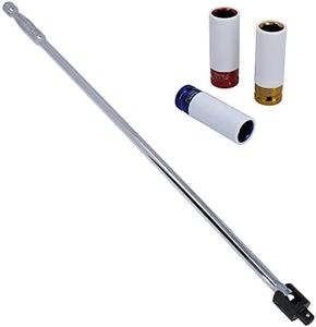 AB Tools 1/2" Drive Breaker Bar 76,2 cm di lunghezza + 3 pz dadi in lega dadi metriche bussole 17 19 21
