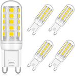 Bonlux 4W G9 led Bulbs Dimmable AC220-240V Warm White 2700K No Flicker g9 bi pin Bulbs g9 Capsule led 390lm 35W Halogen Bulb Equivalent Energy Saving G9 Bulb for Chandelier Home Lighting Decor, 5pcs