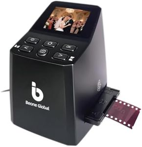 BEONEGLOBAL ClearScan MINI Film Scanner 16MP Slide & Film Scanner, Converts 35mm/135/126 Film & Slides to Digital Photos, Easy-to-Use Film Digitizer，2.31" LCD Screen