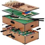 DELUXE TABLE GAME SET 5 IN 1 FOOTBALL TENNIS BACKGAMMON CHESS POOL SNOOKER TOY