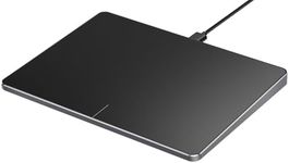 ProtoArc Wired USB Trackpad for Windows 10/11, Large High-Precision Wired Trackpad Mouse with Multi-Gesture, Ultra Slim Portable Aluminum Touchpad Mouse for Computer/Desktop/Laptop, Grey Black