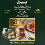 Sadaf Cardamom Tea Bags - Special Blend Cardamom Ceylon Black Tea - Quicktea Product harvested in Sri Lanka - 100 bags