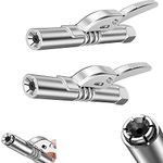CAVLA 2 Pack Grease Gun Coupler, High Pressure Grease Nipple Quick Lock-on and Release Grease Gun Tips Heavy Duty 1/8" NPT 12,000 PSI, Grease Nipple Nipple Compatible with All Grease Gun Fittings