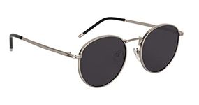 Voyage UV Protected Round Unisex Sunglasses - (1915MG3622Z | Black Lens | Silver Frame)