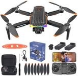 Drone with Camera for Adult Beginners and Kids,Foldable FPV,Brushless Motor,One Key Take Off/Land, Optical Flow Positioning, 360° Flip, Waypoint Fly,2Battery,Gift for adults,kids,beginners