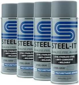 Steel-It 1002B Polyurethane Aerosol, Industrial Paint Coatings, Weldable, Easy to Apply - Steel Gray (4 Pack)