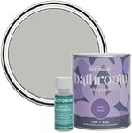 Rust-Oleum Grey Water-Resistant Bathroom Tile Paint in Satin Finish - Flint 750ml