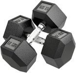 HOMCOM 2x17.5KG Rubber Hex Portable