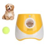 Automatic Ball Launcher Interactive Dog Toy, Adjustable Launch Distance Puppy Ball Thrower Machine for Small Dogs Indoor Outdoor,3 Balls Included