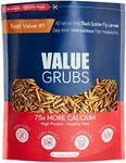 Value Grubs 4 lbs Black Soldier Fly Larvae Treats for Chickens & Birds - 75x More Calcium Poultry Grubs in Resealable Bag - High Protein Mealworms - Nutrient-Rich Feed Supplement for Healthier Flocks