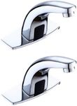 BATH GURU Brass Touchless Automatic Sensor Faucet/Tap for Wash Basin Bathroom Faucet, Chrome Finish, Pack of 2