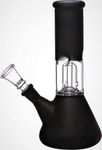 Inara Creation Glass Percolator Ice Bong 8 Inch Smoking Pipe (Black, 2)