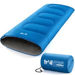 Trail Kids Sleeping Bag, Mini Envelope 200gsm, 2 Season Summer Spring Autumn, Boys, Girls, Outdoor Camping, Lightweight Compression Carry Bag, 160cm x 65cm