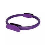 LAFILLETTE Pilates Ring 15" Fitness Circle - Lightweight & Dual Foam Padded Handles | Yoga Ring for Toning Arms, Thighs/Legs & Core, Thigh Workout, Thigh Toner, Inner Thigh Exercise Equipment (PURPLE)