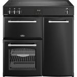 Belling Farmhouse 90Ei 90cm Electric Range Cooker with Induction Hob - Black - A/A Rated