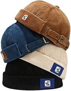 Faringoto Cappello in velluto a coste Docker Cap Brimless Cappelli per Uomo, 4 colori, Etichettalia unica