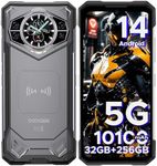 DOOGEE S200 5G Rugged Smartphone with 6.72” FHD+1.32" Dual Screen,10100mAh/33W Rugged Phone Unlocked,32 GB+256 GB Cell Phone, Android 14,100 MP Camera/Fingerprint ID/Face Unlock/NFC/GPS