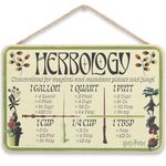 Open Road Brands Harry Potter Herbology Hanging Wood Measuring Sign - Fun Harry Potter Conversion Chart for Kitchen