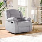 SORRENTO - Recliner Grey Fabric 3+2+1 sofa Set - 3 Seater Suite For Living Room Furniture - 2 Seater Modern sofas & couches (Armchair)